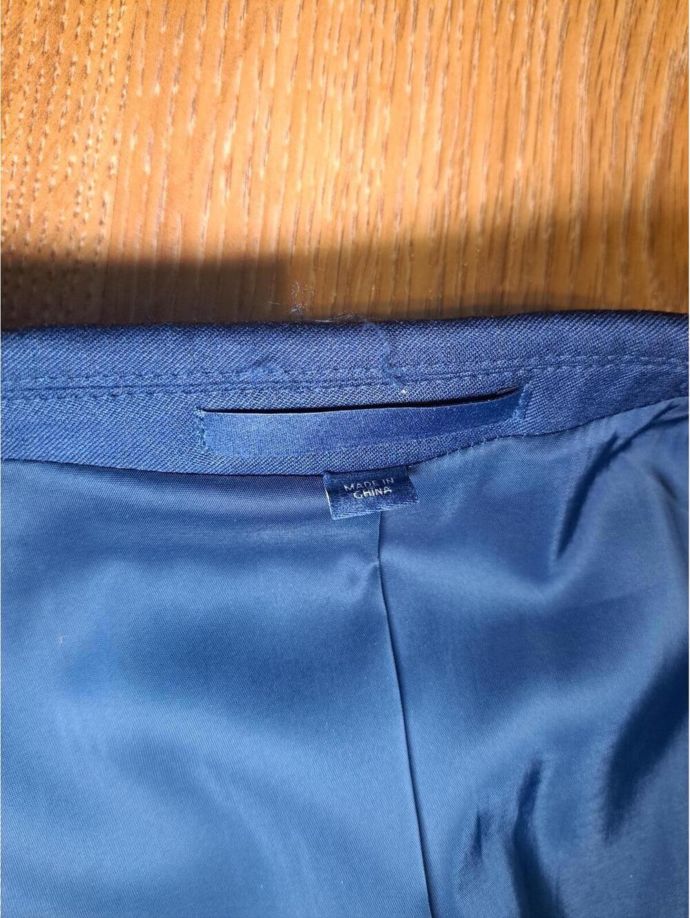 Jos A Bank 2 Piece Suit Boys Size 18 Pants 16 Navy Blue Wool - Picture 7 of 16